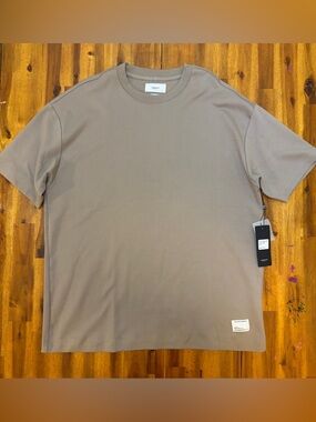 Reserved Taupe Crew Neck Short Sleeve Tee